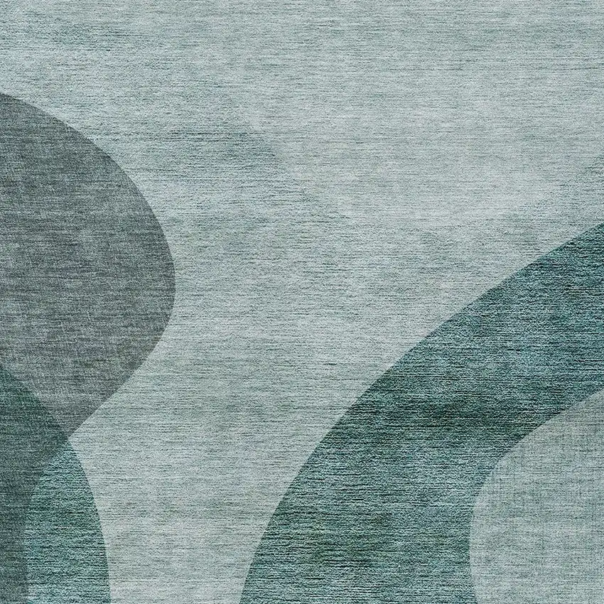 Green And Sage Abstract Washable Indoor Outdoor Area Rug Photo 5
