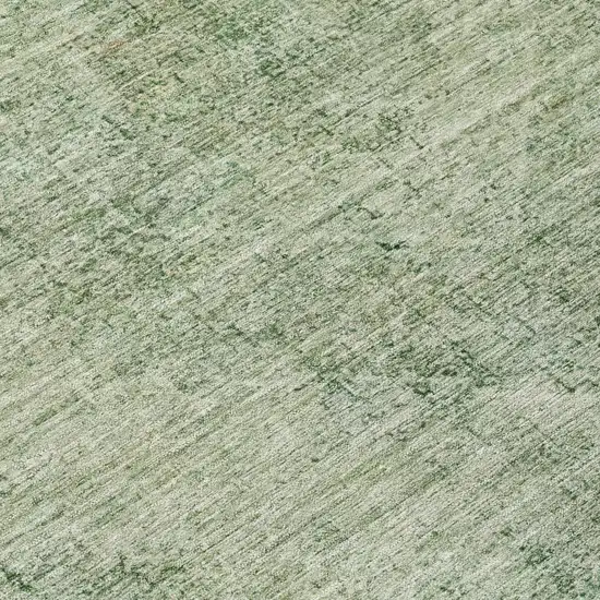 Green And Sage Oriental Washable Indoor Outdoor Area Rug Photo 5
