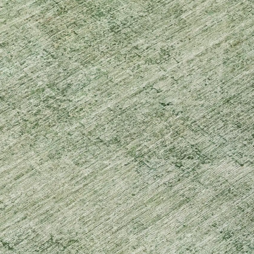 Green And Sage Oriental Washable Indoor Outdoor Area Rug Photo 5