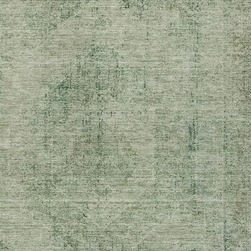 Green And Sage Oriental Washable Indoor Outdoor Area Rug Photo 3