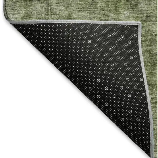 Green And Silver Abstract Washable Area Rug With UV Protection Photo 5