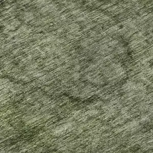 Photo of Green And Silver Abstract Washable Area Rug With UV Protection