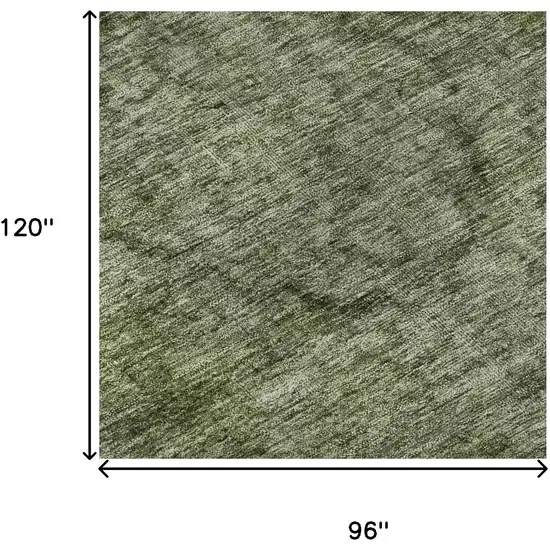 Green And Silver Abstract Washable Area Rug With UV Protection Photo 9