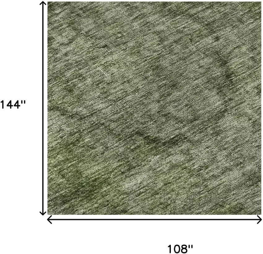 Green And Silver Abstract Washable Area Rug With UV Protection Photo 8