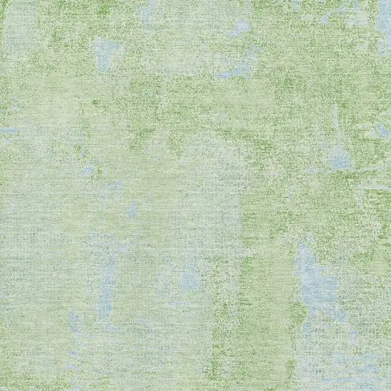 Green And Sky Blue Abstract Washable Area Rug With UV Protection Photo 3