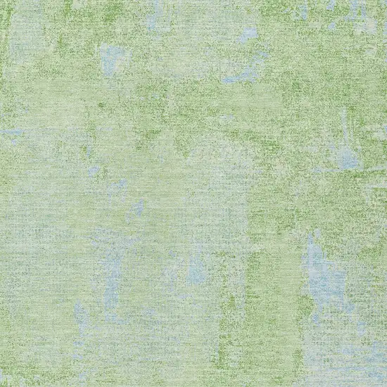 Green And Sky Blue Abstract Washable Indoor Outdoor Area Rug Photo 5