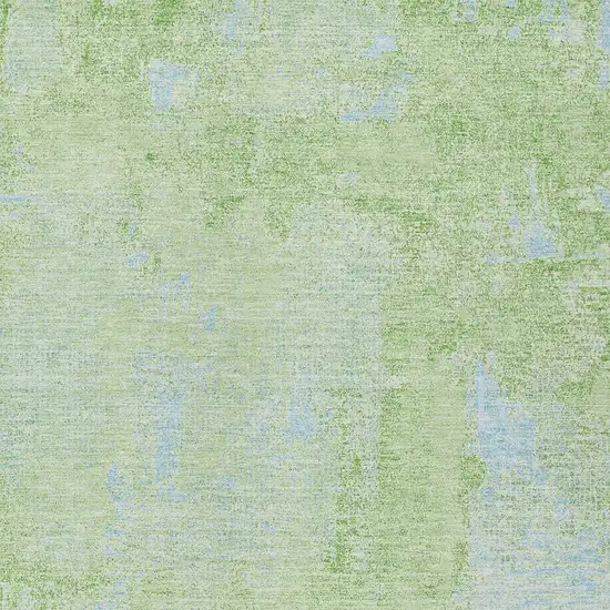 Green And Sky Blue Abstract Washable Indoor Outdoor Area Rug Photo 5