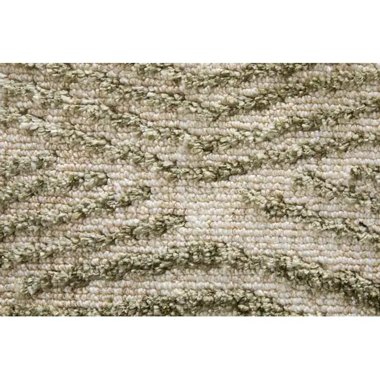 Green And Tan Abstract Area Rug Photo 9