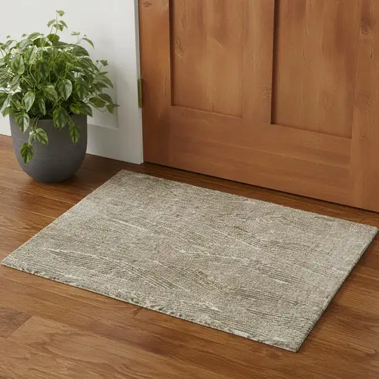 Green And Tan Abstract Area Rug Photo 1