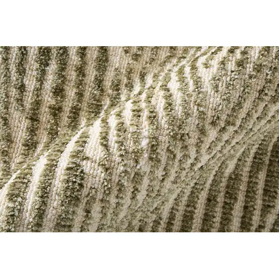 Green And Tan Abstract Area Rug Photo 8