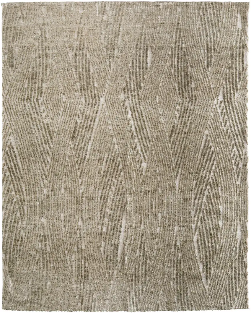 Green And Tan Abstract Area Rug Photo 2