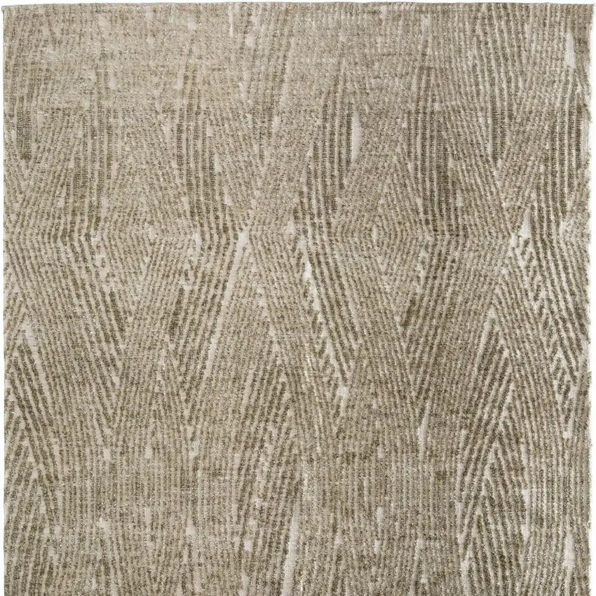 Green And Tan Abstract Area Rug Photo 4