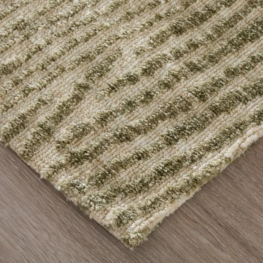 Green And Tan Abstract Area Rug Photo 7