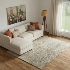 Photo of Green And Tan Abstract Area Rug