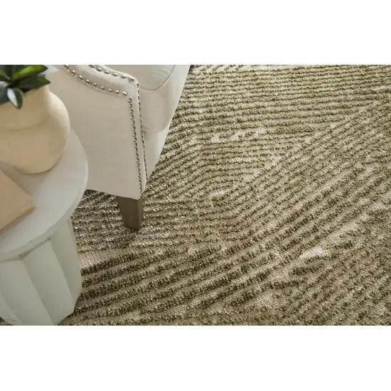 Green And Tan Abstract Area Rug Photo 6