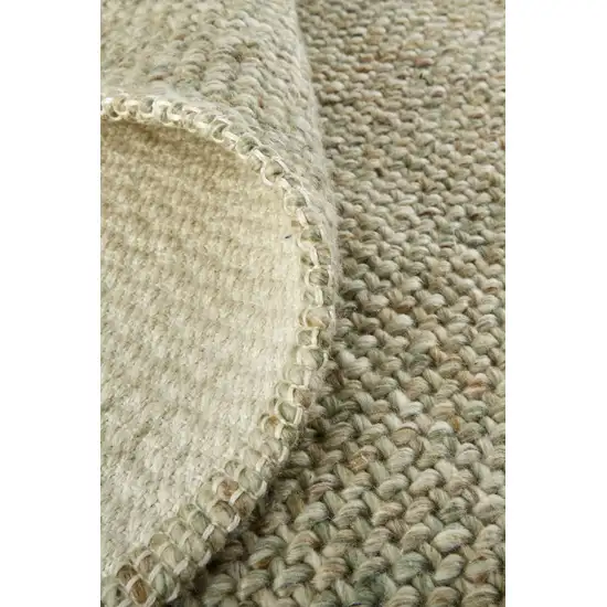 Tan And Green Hand Woven Area Rug Photo 5