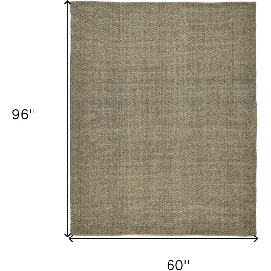 Tan And Green Hand Woven Area Rug Photo 3
