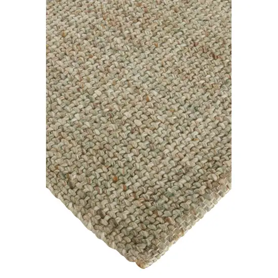 Tan And Green Hand Woven Area Rug Photo 4