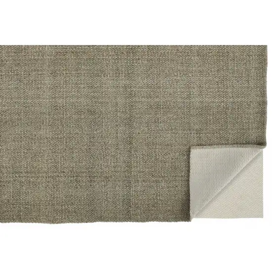 Tan And Green Hand Woven Area Rug Photo 9