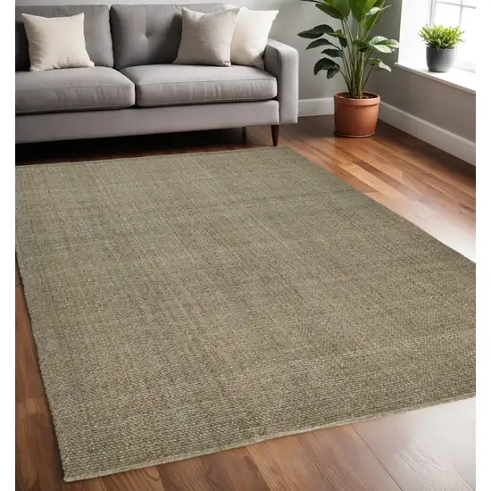 Tan And Green Hand Woven Area Rug Photo 1
