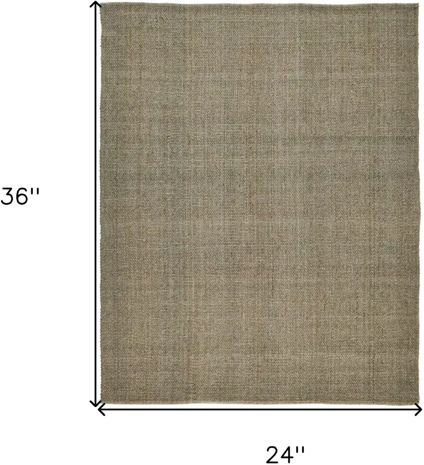 Green And Tan Hand Woven Area Rug Photo 10