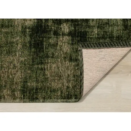 Green And Taupe Abstract Area Rug Photo 9