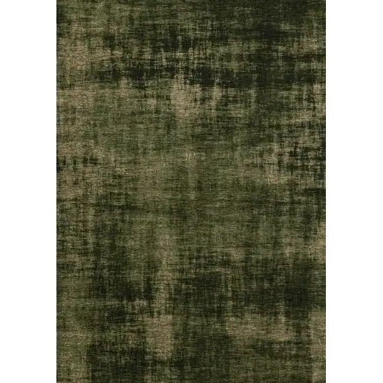 Green And Taupe Abstract Area Rug Photo 2