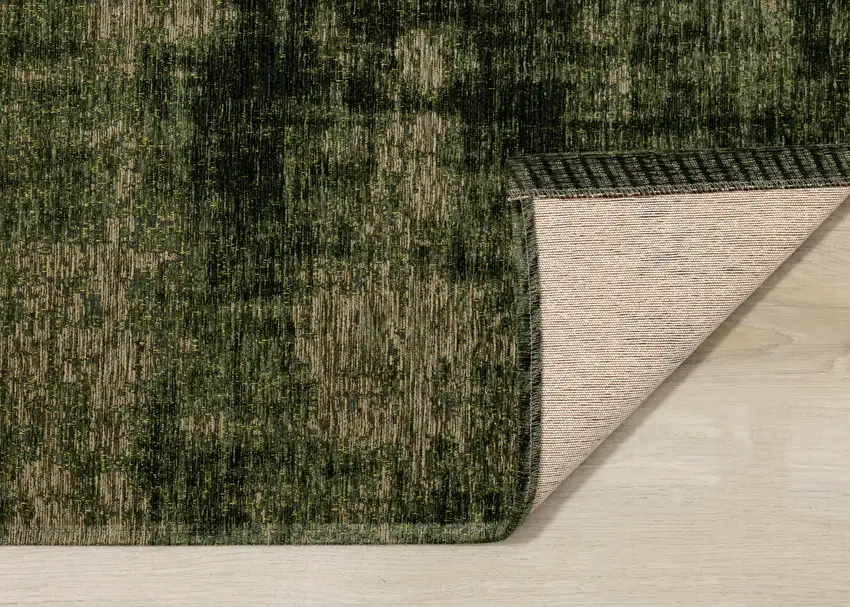 Green And Taupe Abstract Area Rug Photo 9