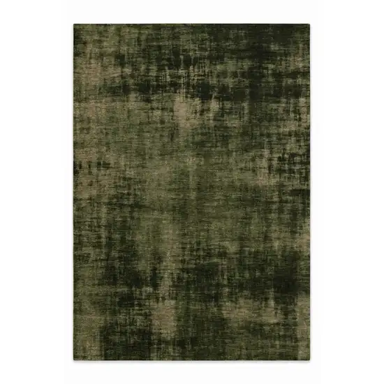 Green And Taupe Abstract Area Rug Photo 2