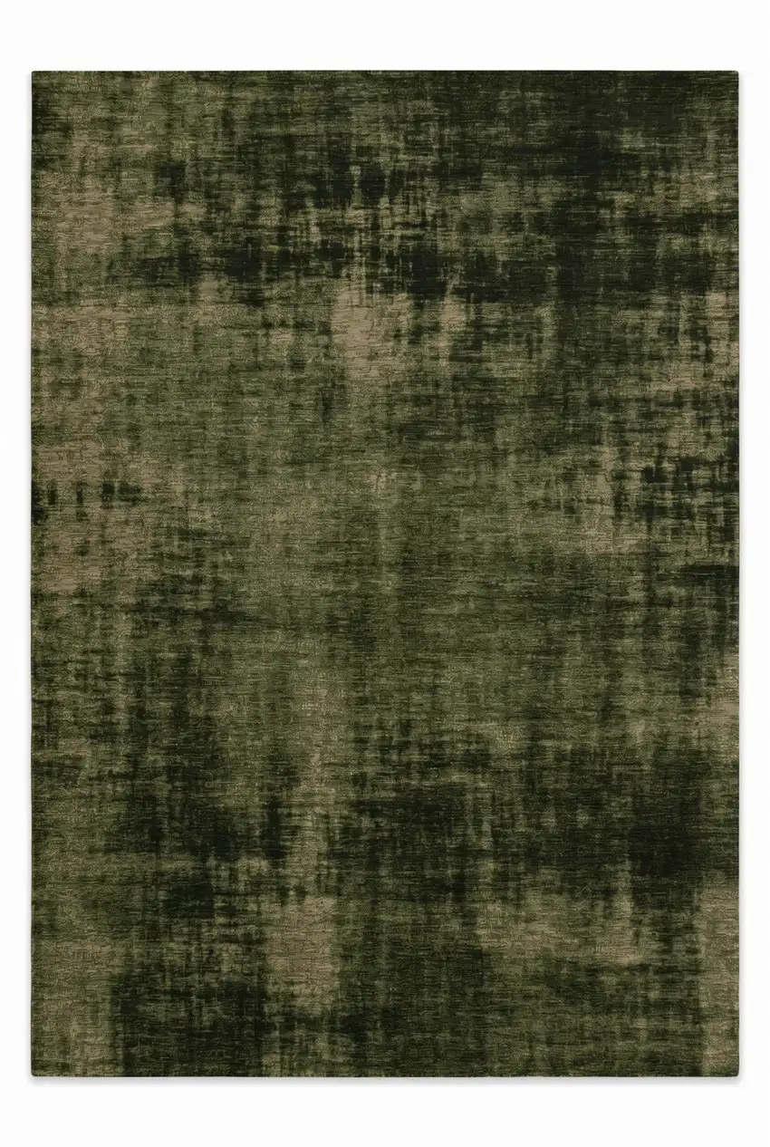 Green And Taupe Abstract Area Rug Photo 2