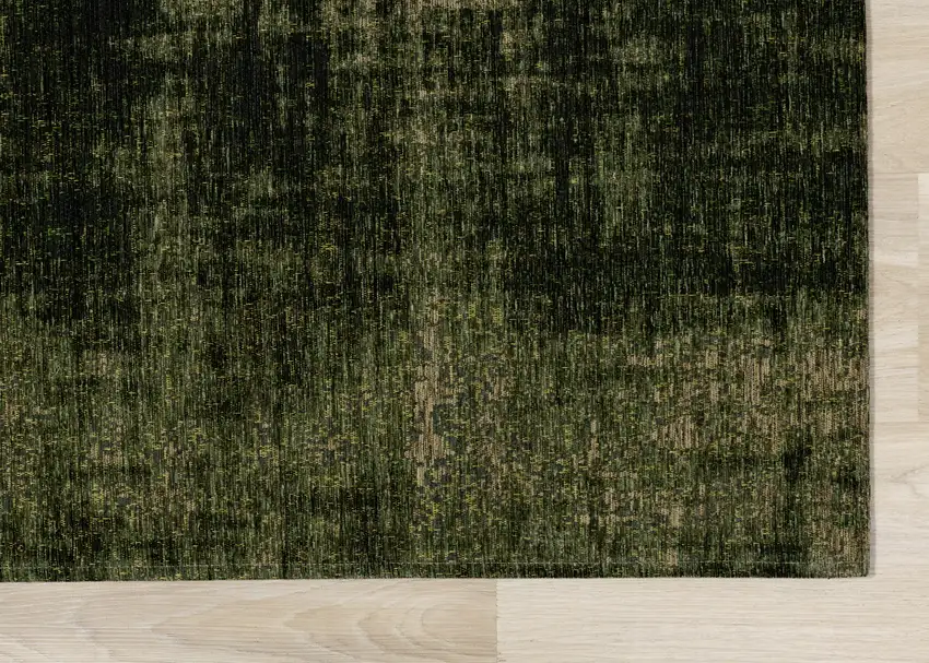 Green And Taupe Abstract Area Rug Photo 8