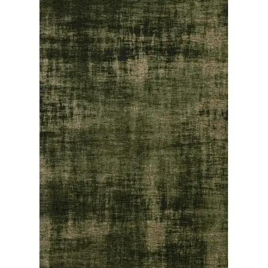 Green And Taupe Abstract Area Rug Photo 4