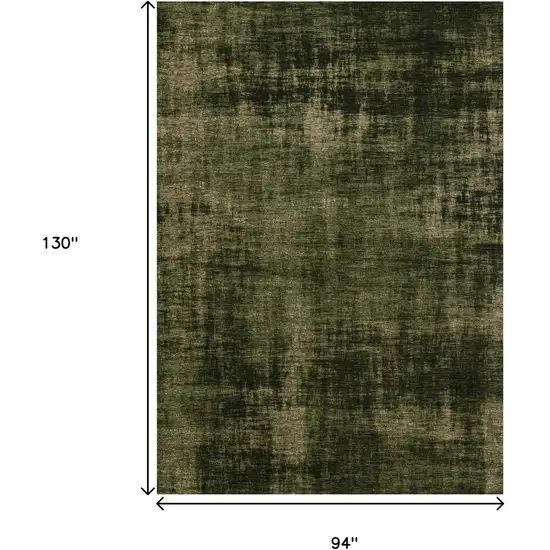 Green And Taupe Abstract Area Rug Photo 3