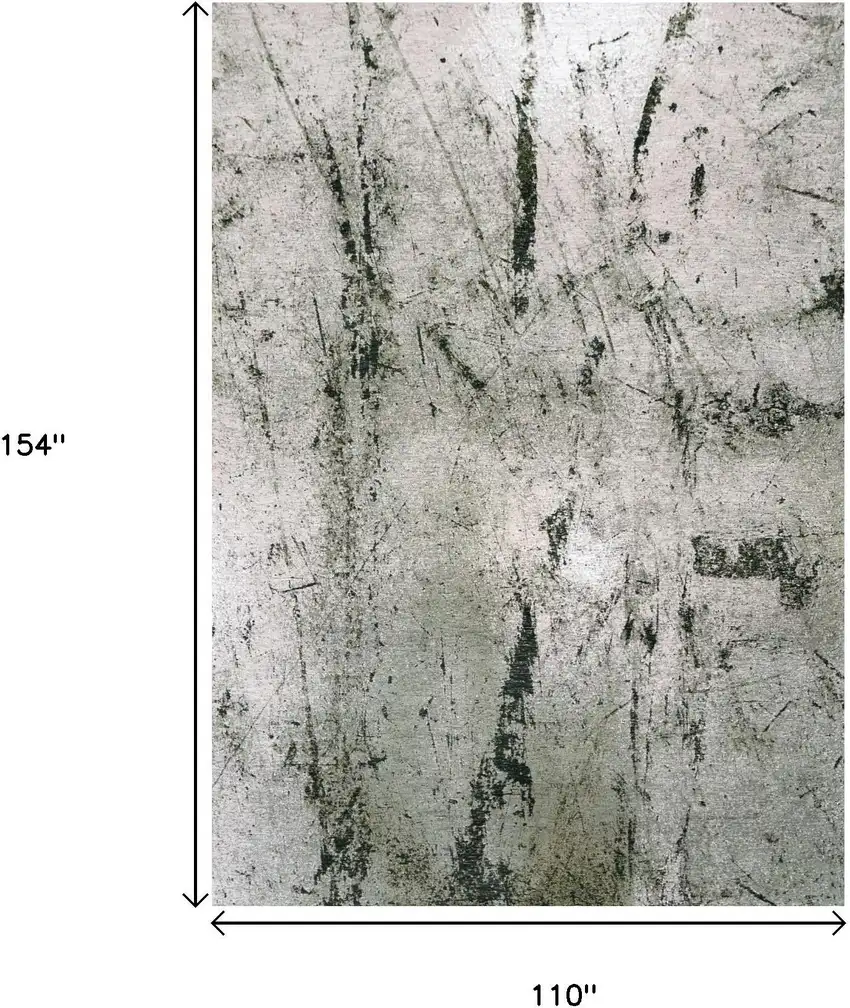 Green And White Abstract Washable Area Rug With UV Protection Photo 9