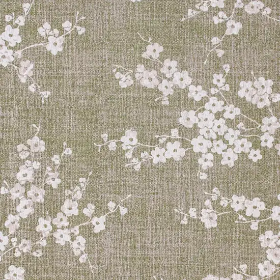 Green And White Oriental Washable Area Rug Photo 7