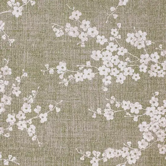 Green And White Oriental Washable Area Rug Photo 3