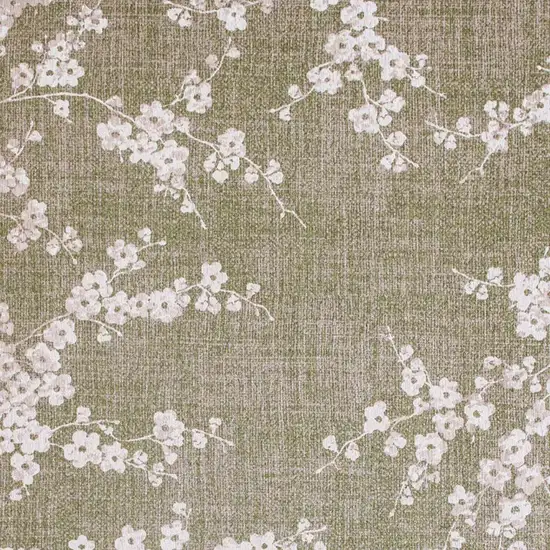 Green And White Oriental Washable Area Rug Photo 3