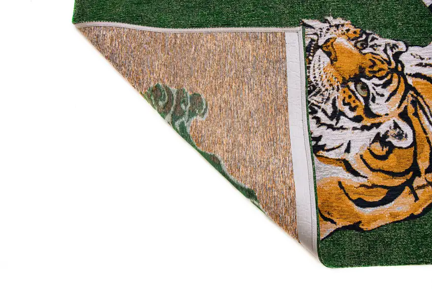 Green And Yellow Abstract Washable Area Rug Photo 8