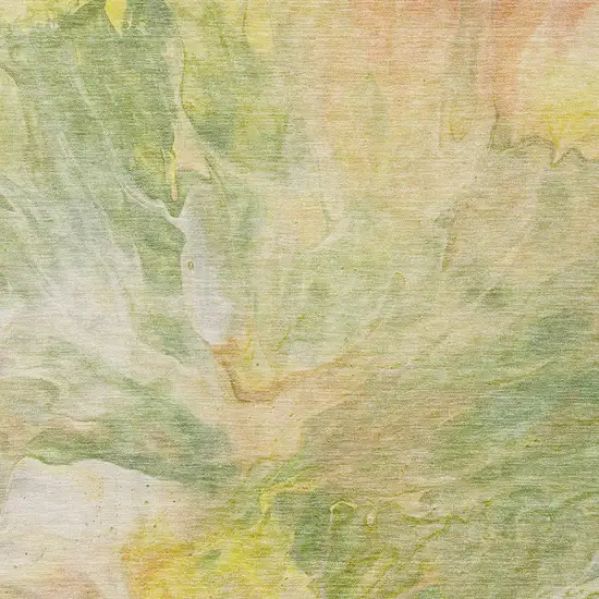 Green And Yellow Abstract Washable Indoor Outdoor Area Rug Photo 4