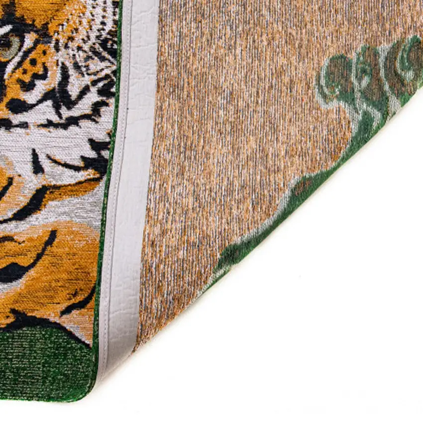 Green And Yellow Abstract ,Washable, Non Skid Area Rug Photo 8