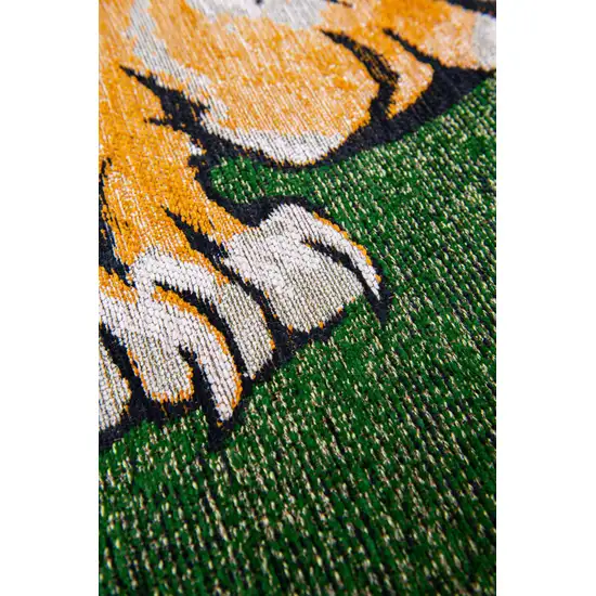Green And Yellow Abstract ,Washable, Non Skid Area Rug Photo 7