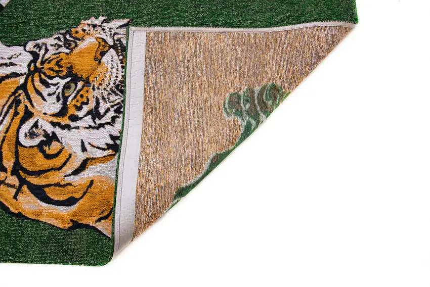 Green And Yellow Abstract ,Washable, Non Skid Area Rug Photo 6