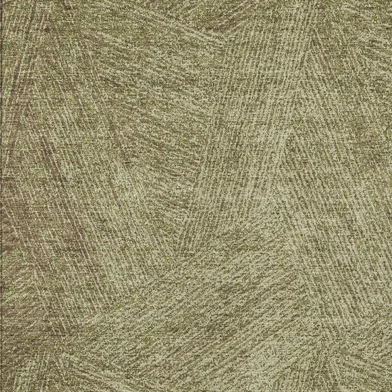 Green Beige And Brown Abstract Washable Indoor Outdoor Area Rug Photo 5