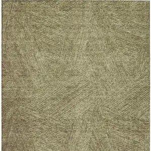 Photo of Green Beige And Brown Abstract Washable Indoor Outdoor Area Rug