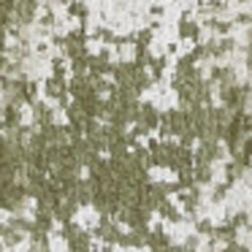 Green Beige And White Abstract Washable Area Rug With UV Protection Photo 3