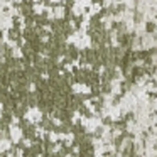 Green Beige And White Abstract Washable Area Rug With UV Protection Photo 2