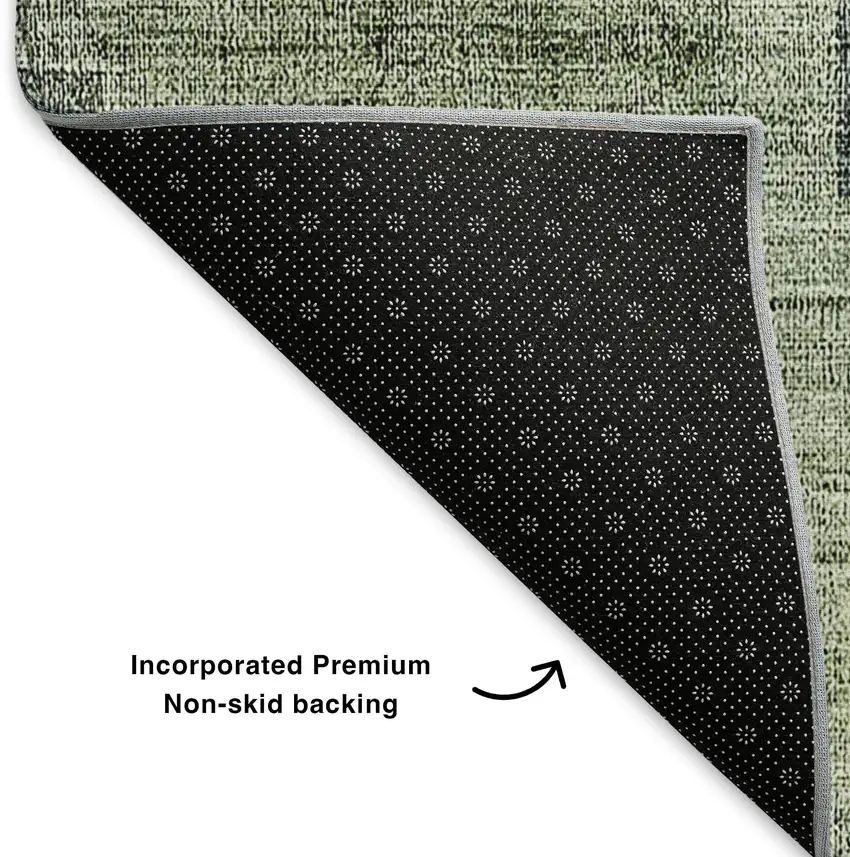 Green Blue And Gray Geometric Washable Area Rug With UV Protection Photo 7