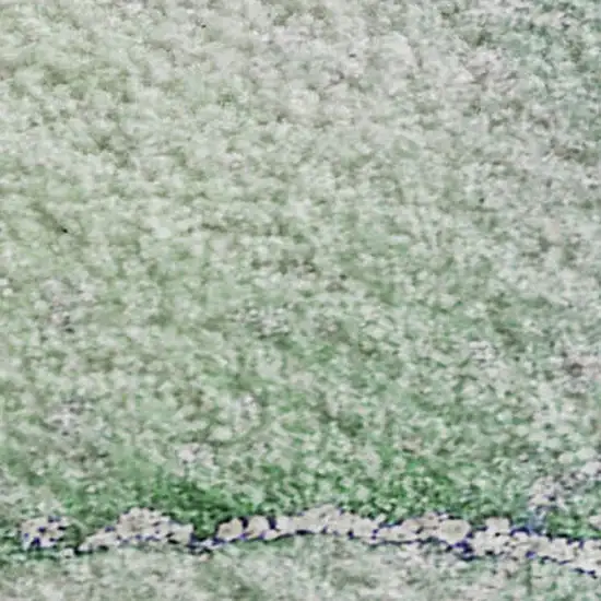 Green Blue And Ivory Abstract Washable Area Rug With UV Protection Photo 9