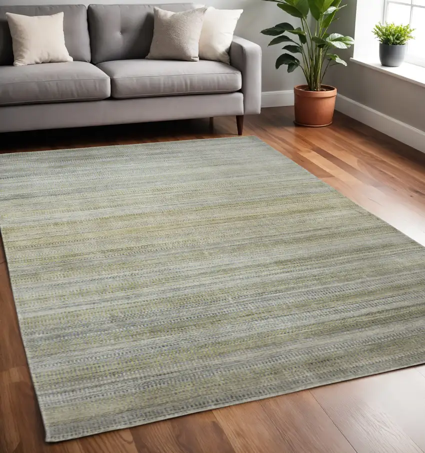 Blue and Green Ombre Hand Woven Area Rug Photo 1