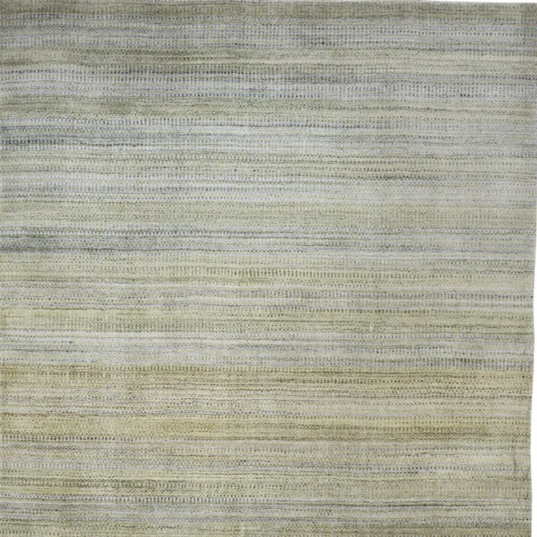 Green Blue And Tan Ombre Hand Woven Area Rug Photo 5